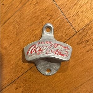 Coca Cola Silver Wall-Mounted Bottle Opener  🔴
